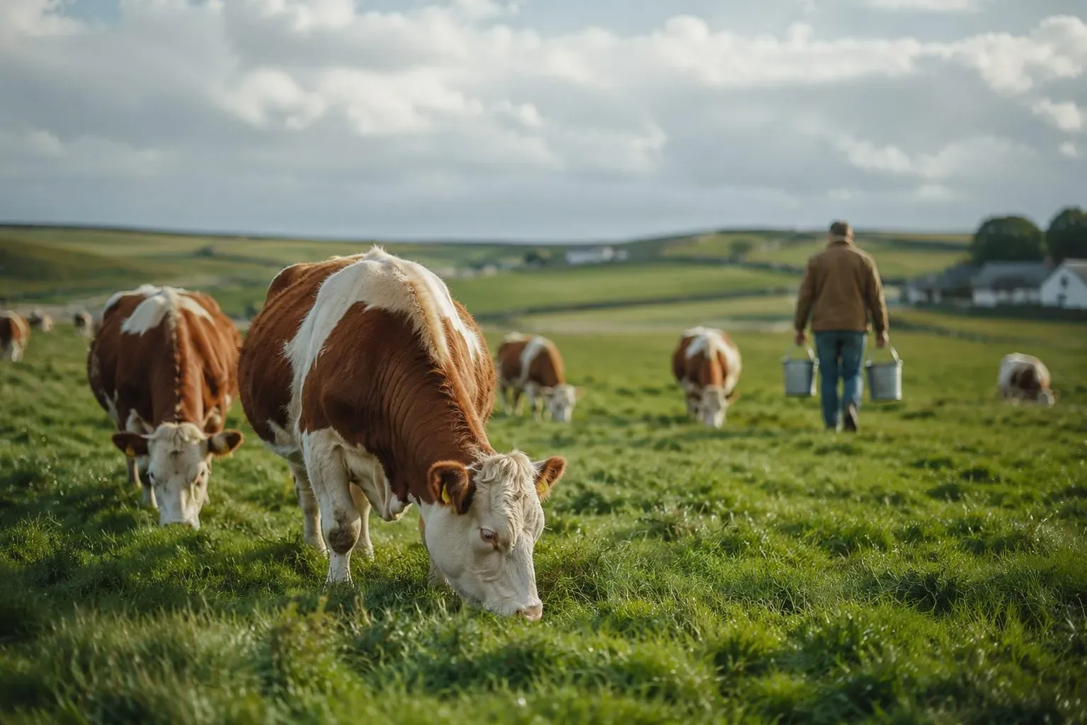Dairy farm grazing