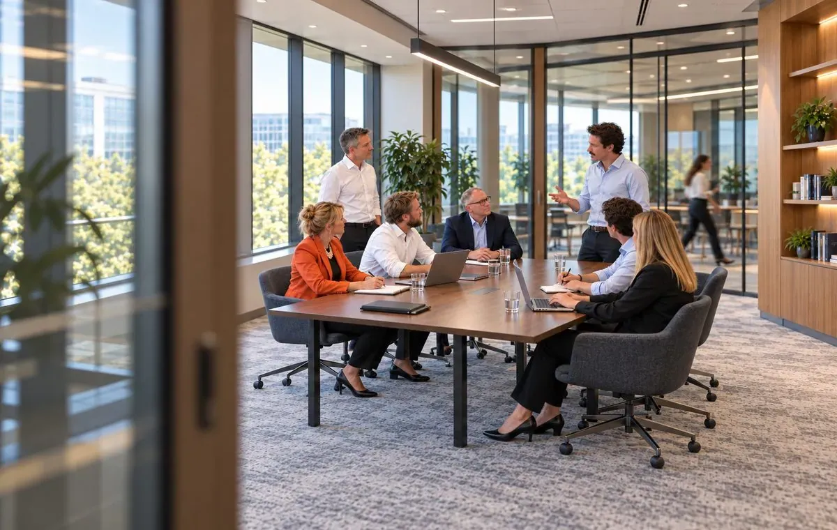 Machines Like Me team in a meeting