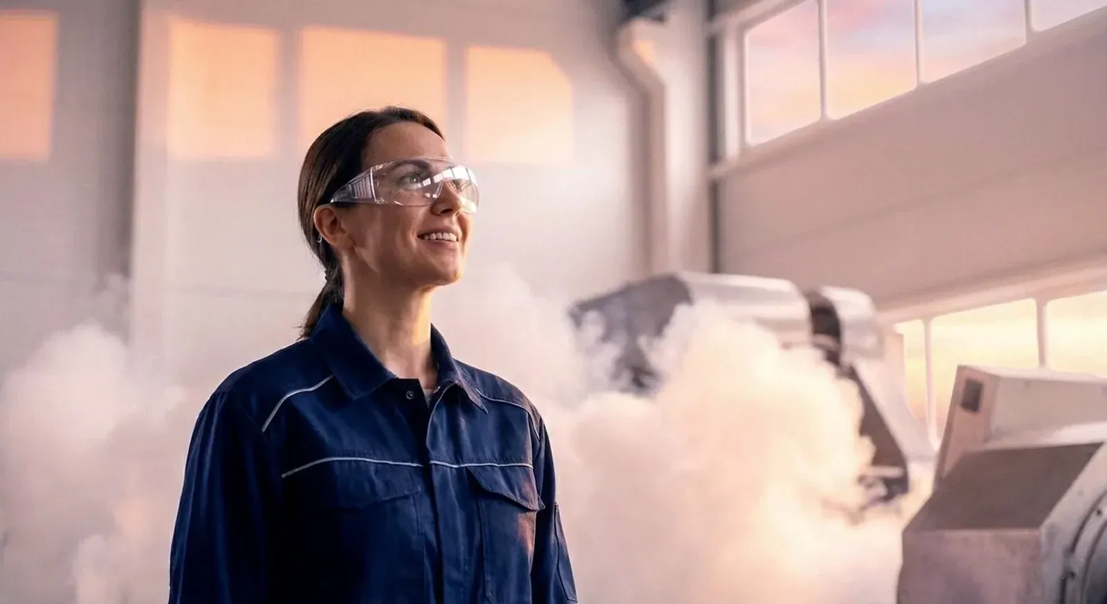 Operator in a food production plant
