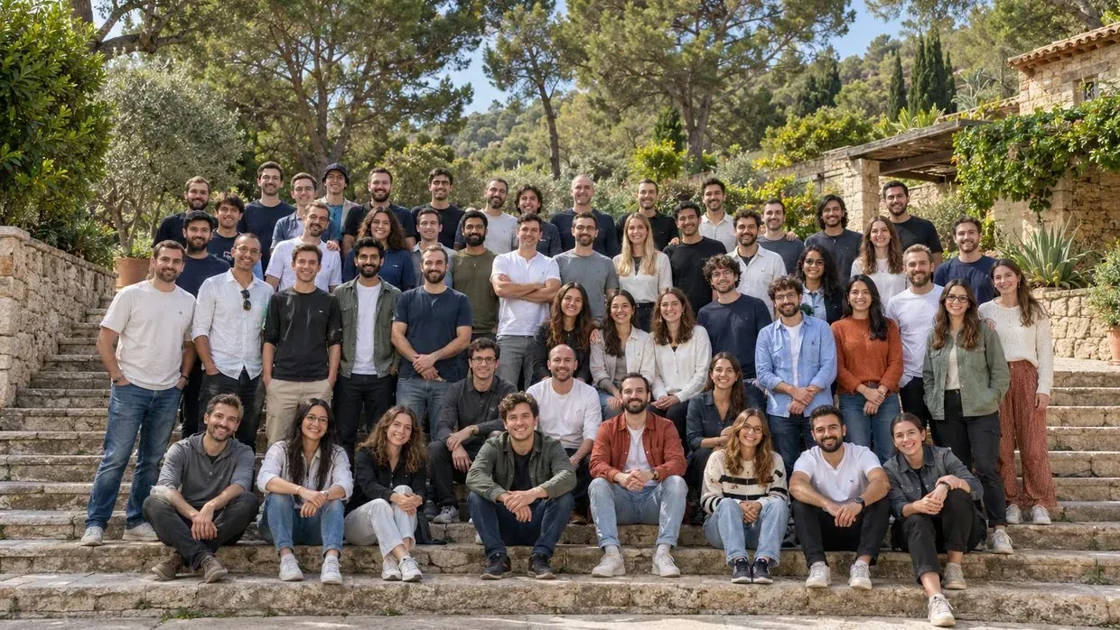 Machines Like Me team together at the office